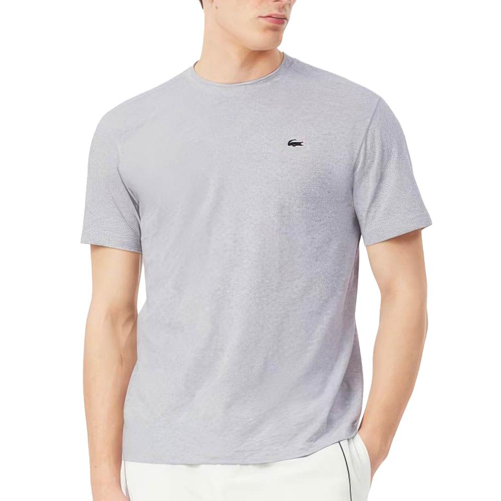 T-shirt Gris Clair Homme Lacoste TH7618 pas cher