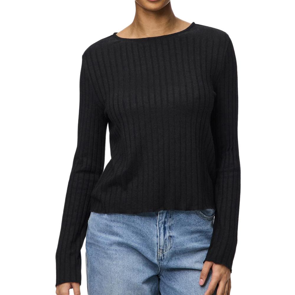 T-Shirt Noir Femme Pieces Iris pas cher