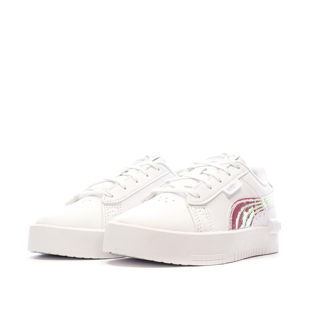 Baskets Blanc/Rose irisé Fille Puma Jada Holo vue 6