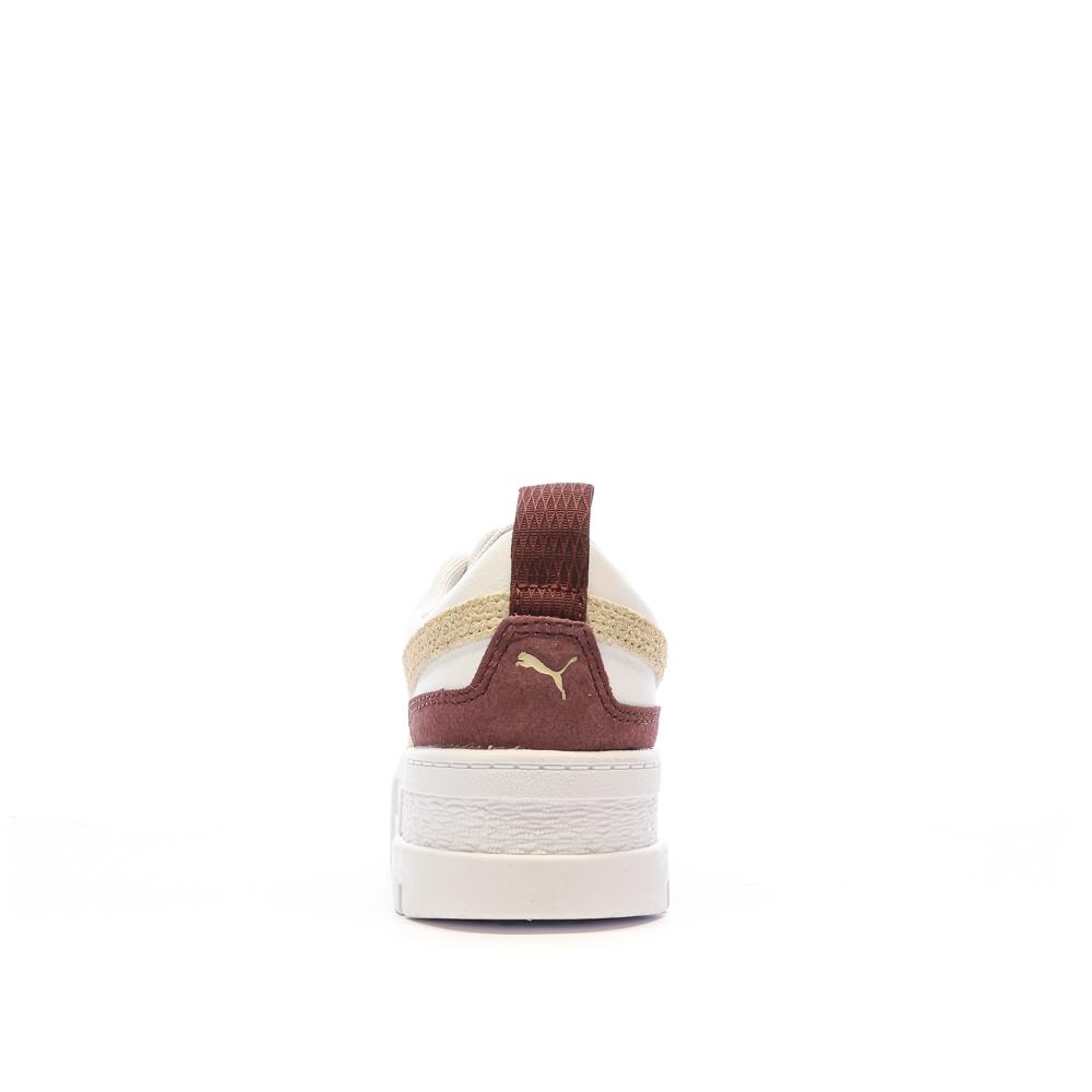 Baskets Blanches/Bordeaux Femme Puma Mayze vue 3