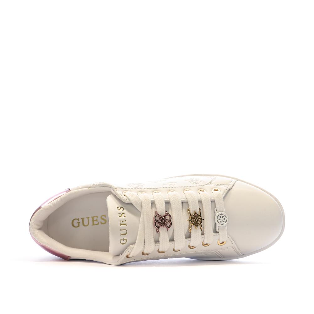 Baskets Blanches Femme Guess Rosenna vue 4