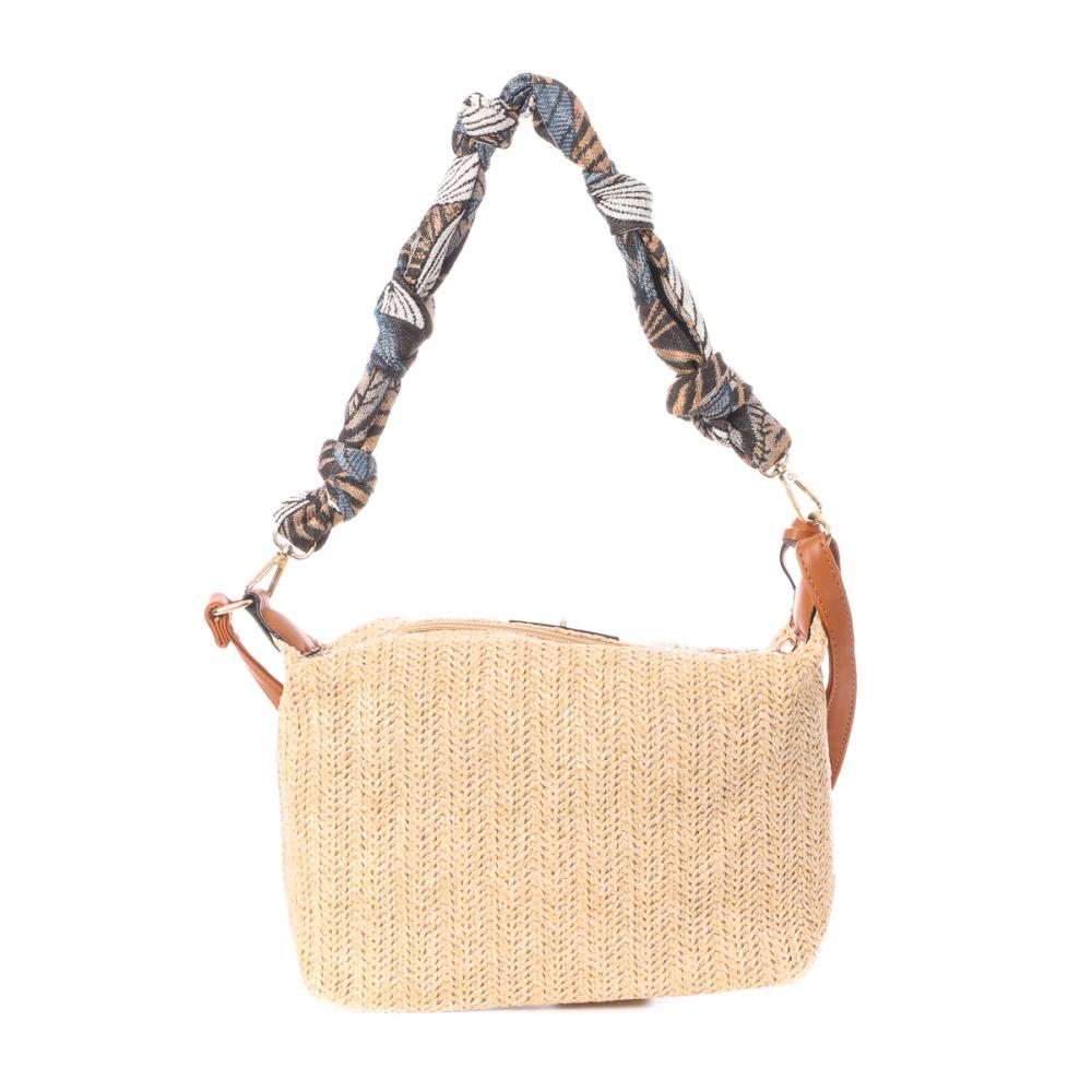 Sac à Main en paille Écru/Noir Femme Manoukian TROPIC vue 2