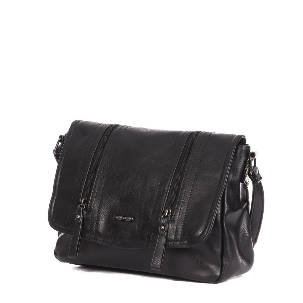 Sac bandoulière Noir Femme Manoukian Gabin vue 3