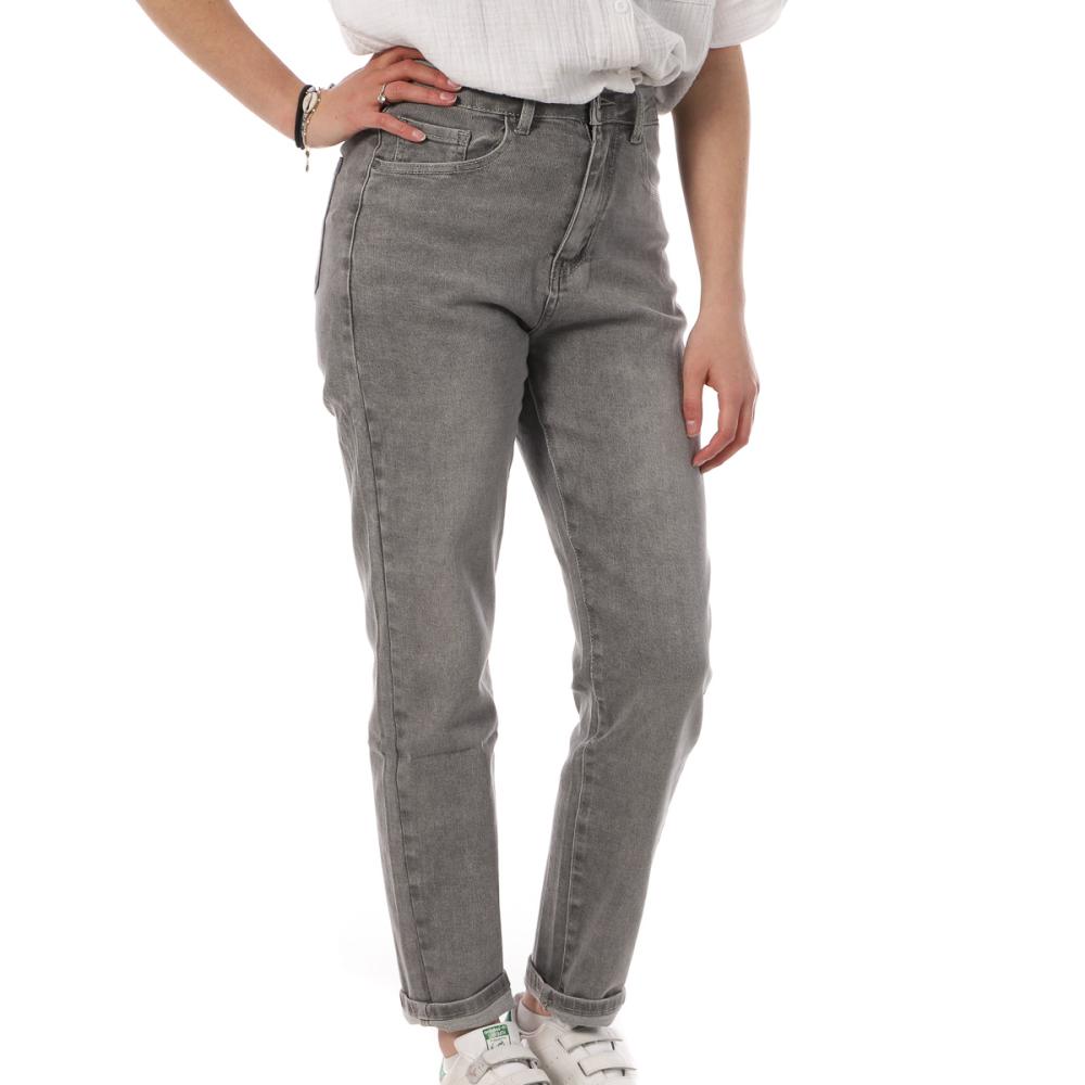 Jean Mom Fit Gris Femme Monday Premium LW-347 pas cher