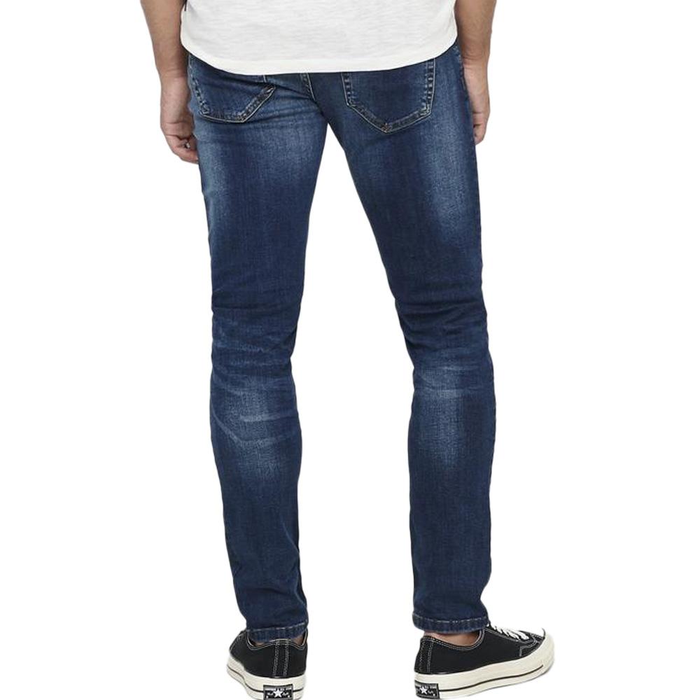 Jean Bleu foncé Homme Only & Sons weft vue 2