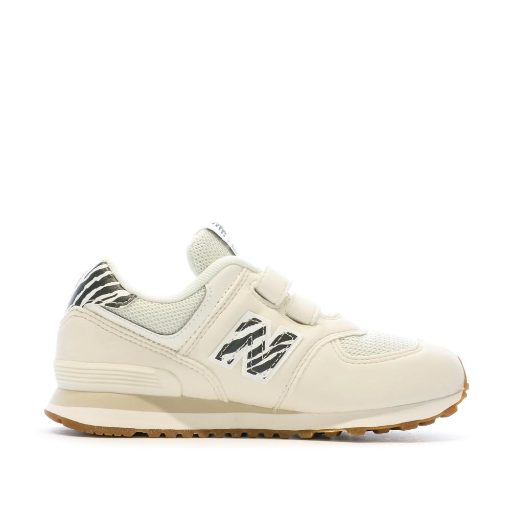 Baskets Ecrus Fille New Balance 574 vue 2