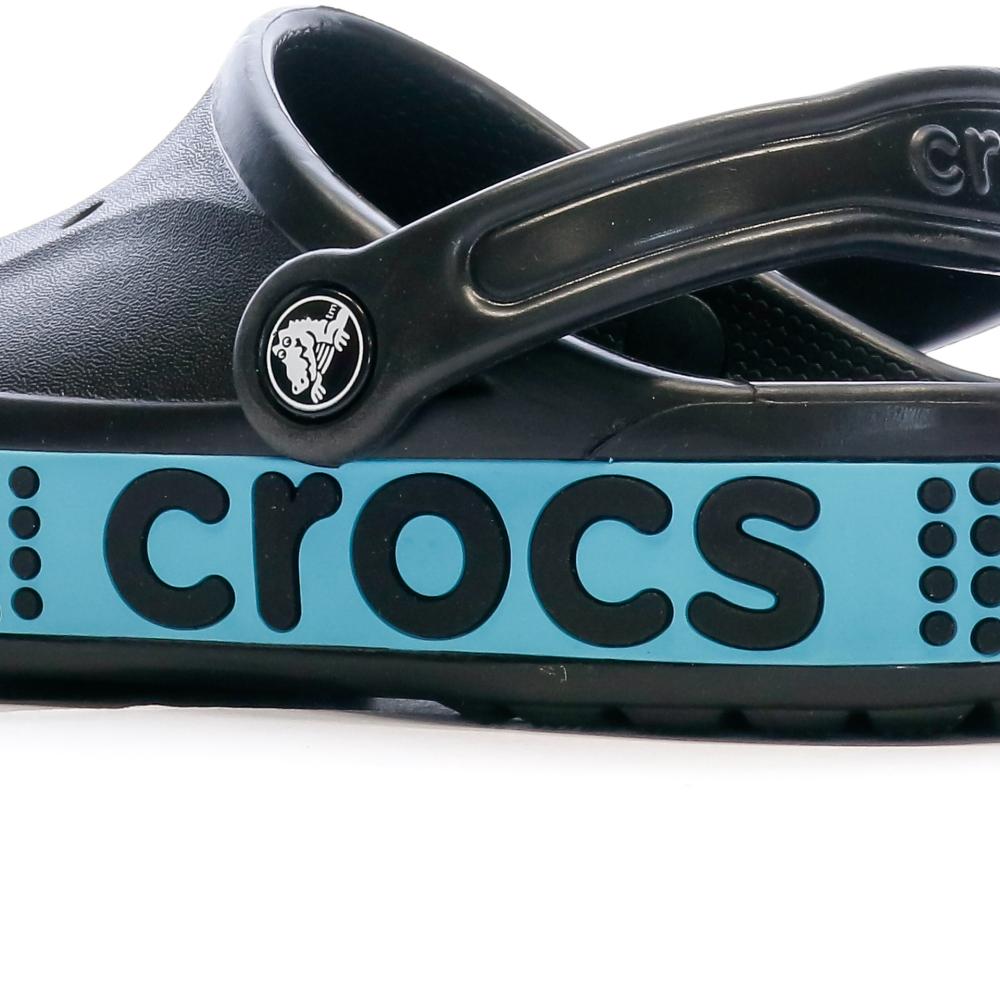 Sandales Crocs Noires Mixte Bayaband Logo Motion vue 7