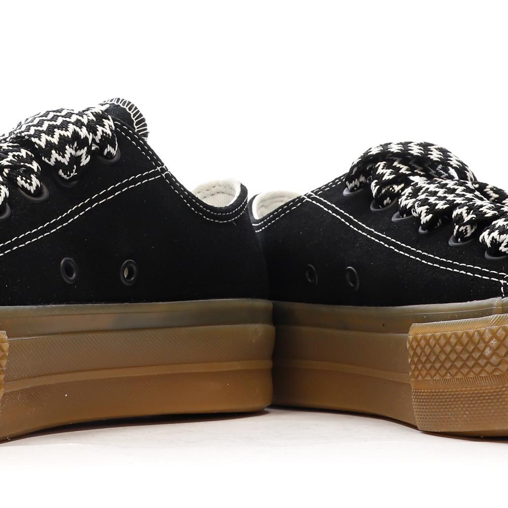 Baskets Noires Femme Converse All Star Lift Platform Suede vue 7