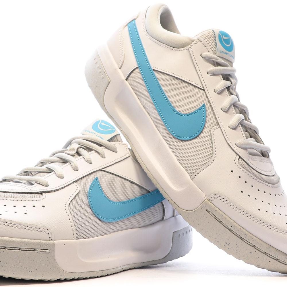 Chaussures de tennis Blanches/Bleu Homme Nike Court Lite 3 vue 7