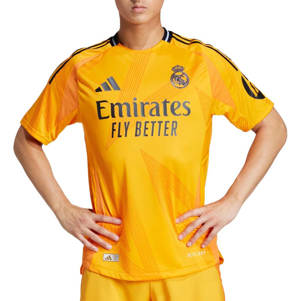 Real Madrid Camiseta de fútbol para hombre Naranja/Negra Adidas 24/25 barato
