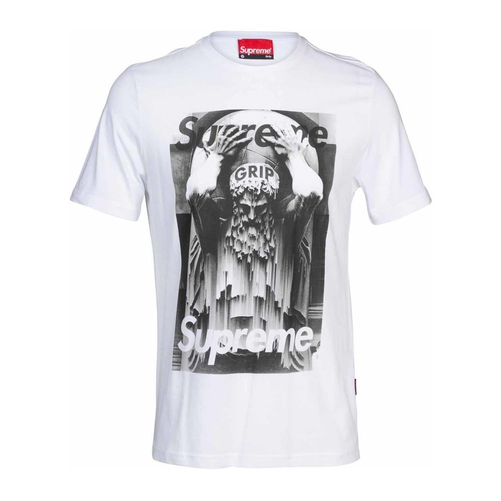 T-shirt Blanc Homme Supreme Grip God pas cher