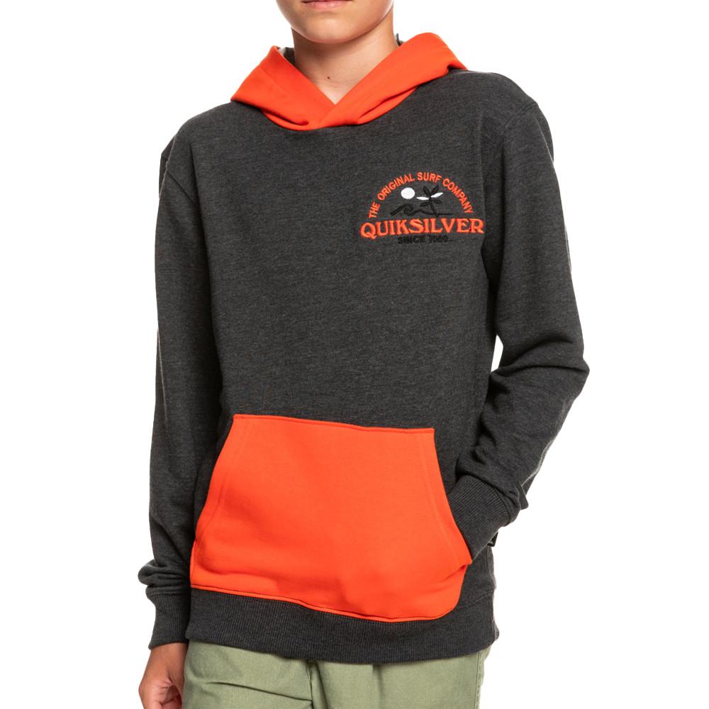 Sweat à Capuche Gris Garçon Quiksilver Open Spot pas cher