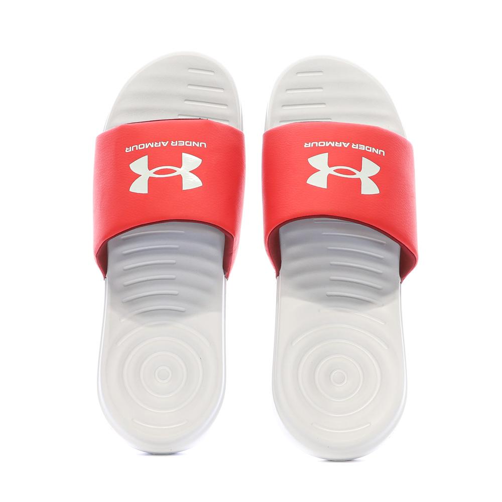 Claquettes Gris/Rouge Homme Under Armour Ansa vue 3