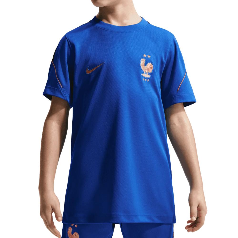 Equipe de France Maillot Training Bleu Junior Nike 26/28 pas cher