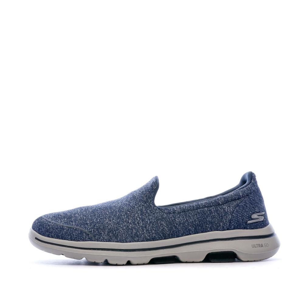 Chaussures Bleu Femme Skechers Go Walk 5 pas cher