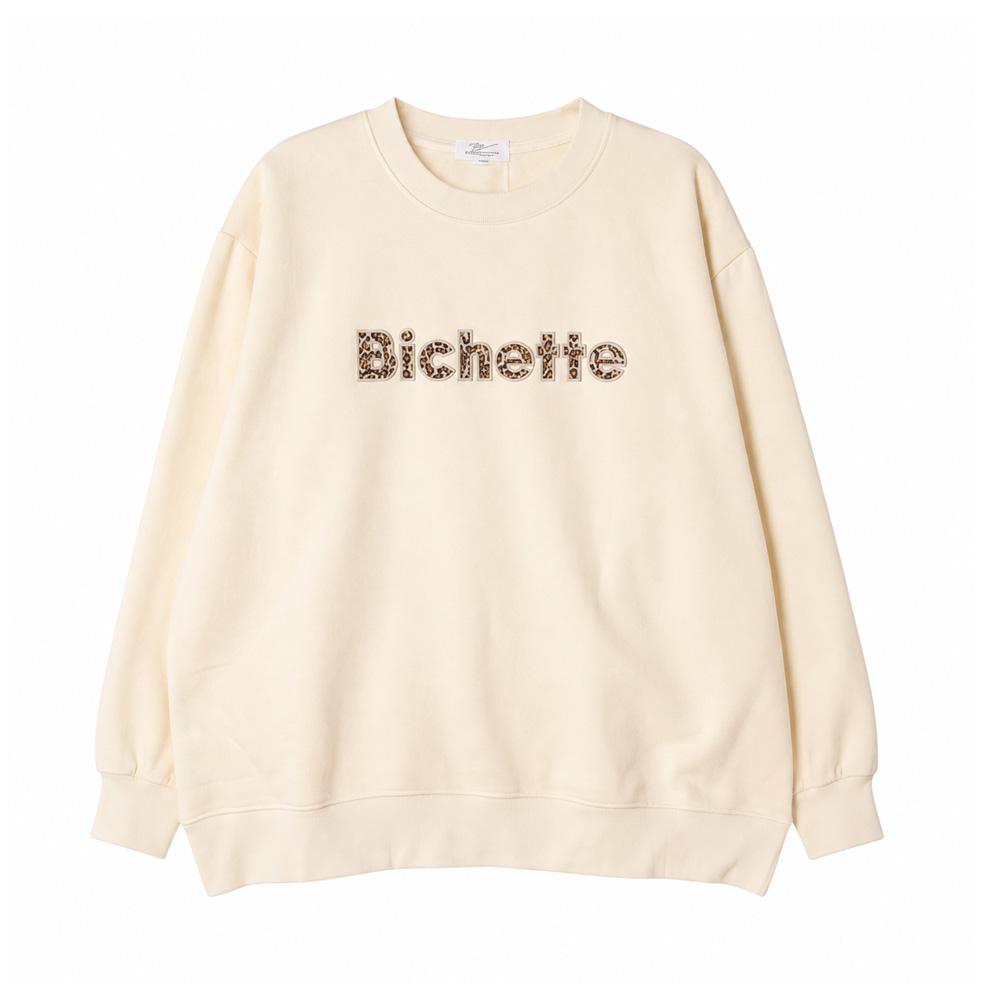 Sweat Beige Fille PM Mère & Fille Bichette vue 2