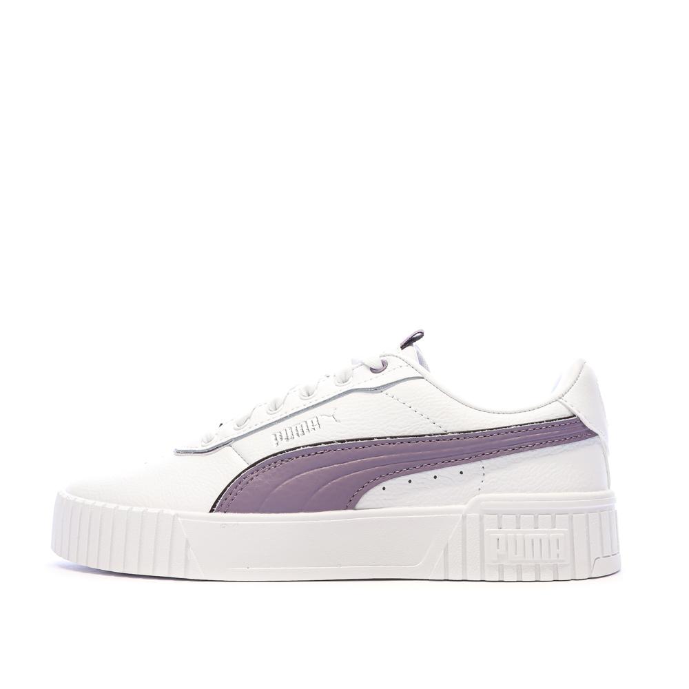 Baskets Blanches/Violettes Femme Puma Carina 2.0 pas cher