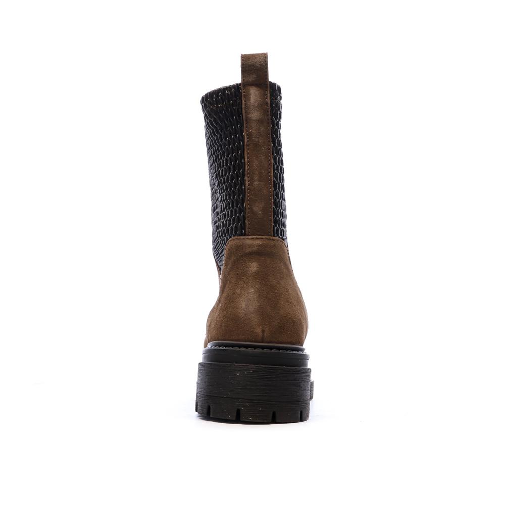 Bottines Marron/Noir Femme Geox Iridea vue 3