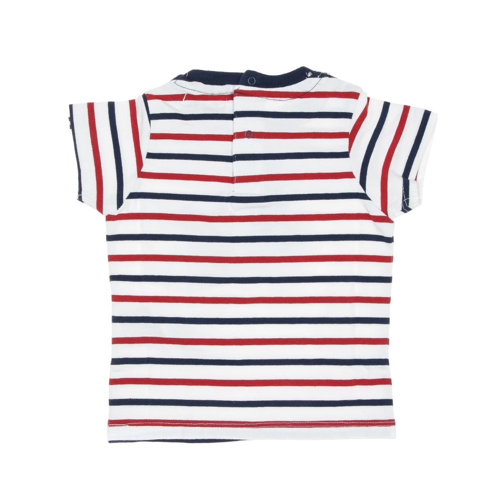 T-shirt Blanc/Marine/Rouge Garçon Little Marcel LMEV0026 vue 2