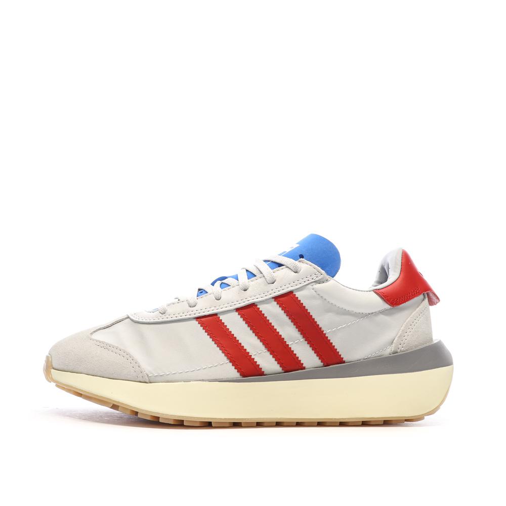 Baskets Gris/Bleu/Rouge Homme Adidas Country pas cher