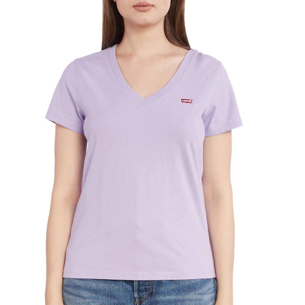 T-shirt Mauve Femme Levi's Perfect Vneck pas cher
