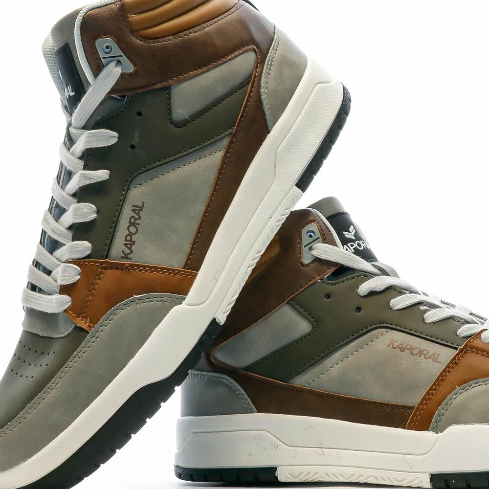 Baskets Gris/Marron Homme Kaporal Badhigh vue 6