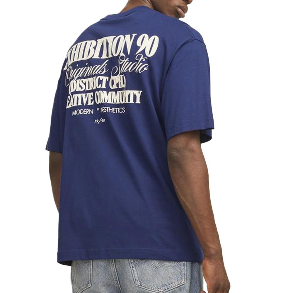 T-Shirt Marine Homme Jack & Jones Bury vue 2