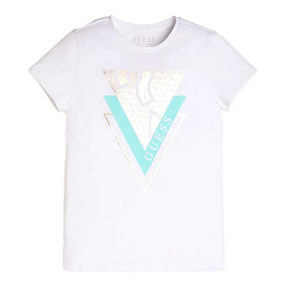 T-shirt Blanc Fille Guess Twht pas cher