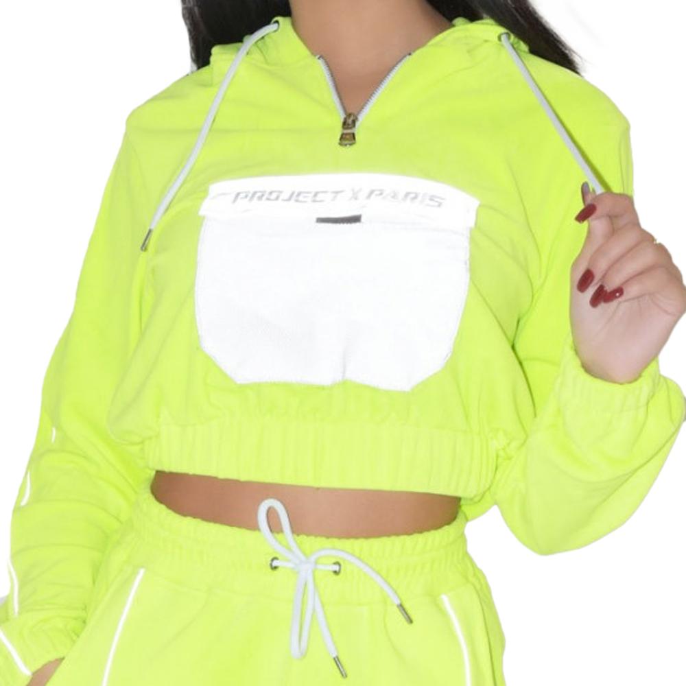 Sweat Jaune fluo Femme Project X Paris F202085 vue 4