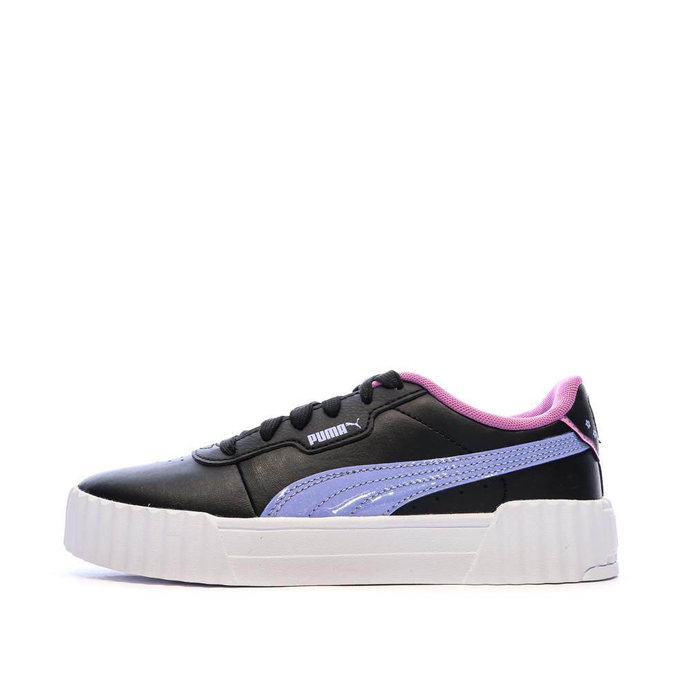 Baskets Noires/Mauve Fille Puma Carina 3.0 Jelly pas cher