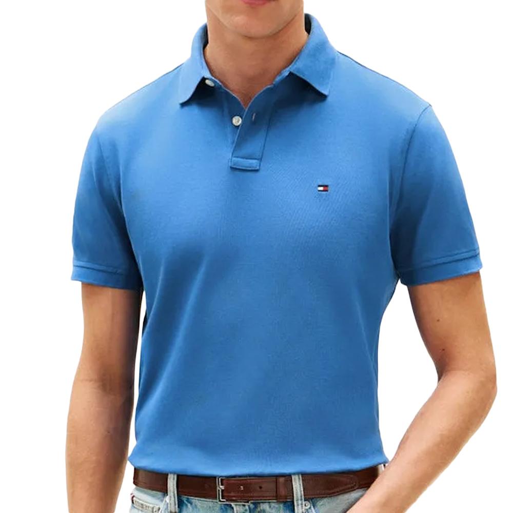 Polo Bleu Moyen Homme Tommy Hilfiger 1985 Regulars pas cher