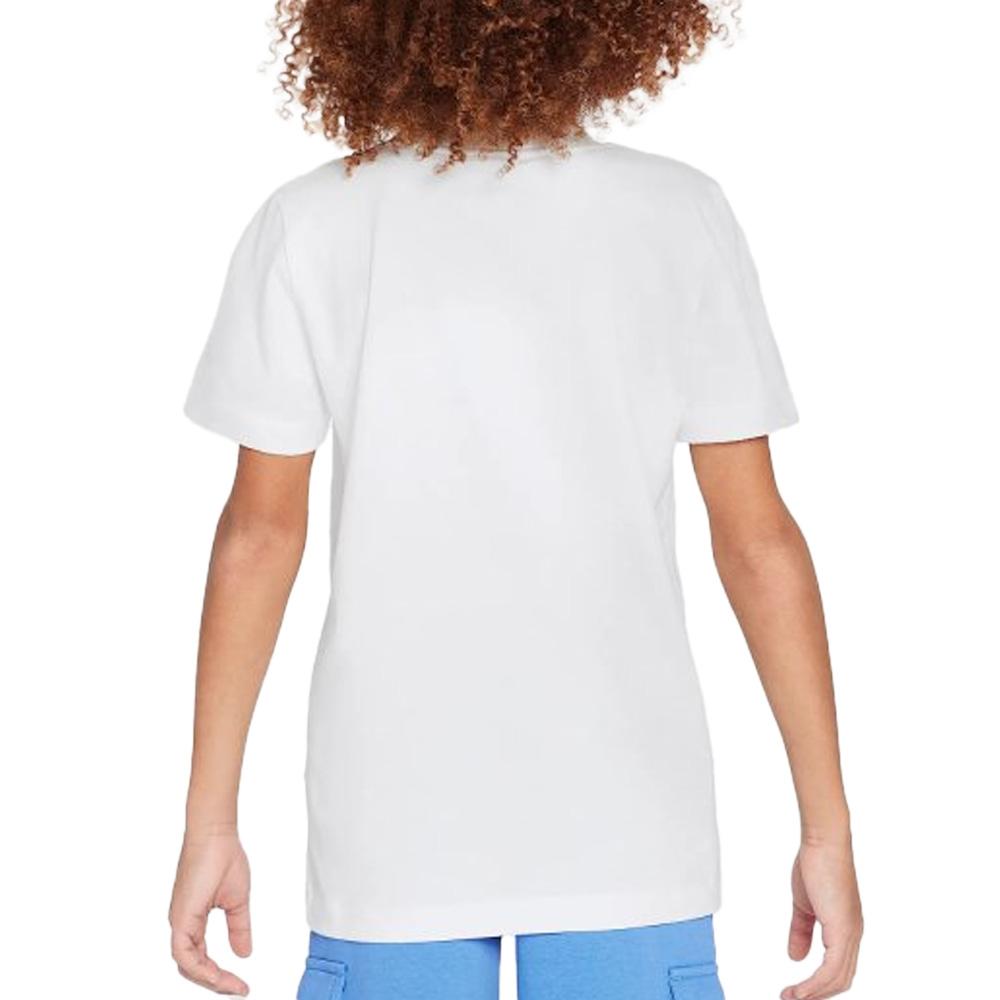 T-Shirt Blanc/Bleu Garçon Nike HV6970 vue 2