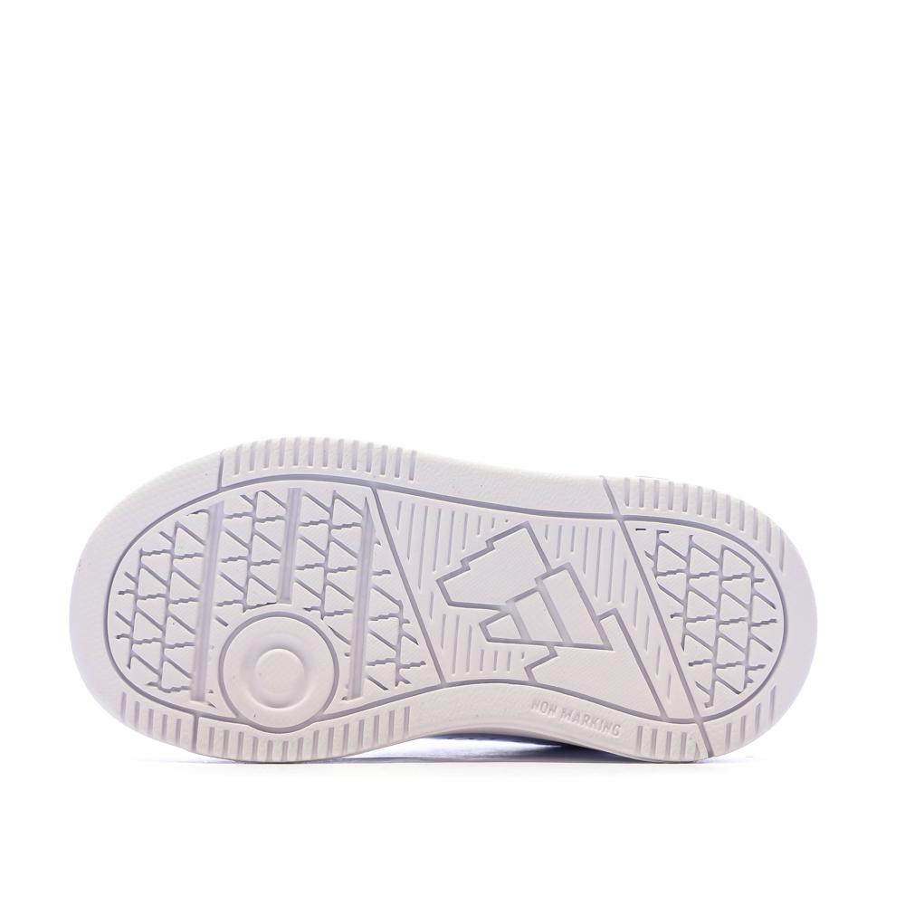 Baskets Blanc/Rose Fille Adidas Tensaur vue 5