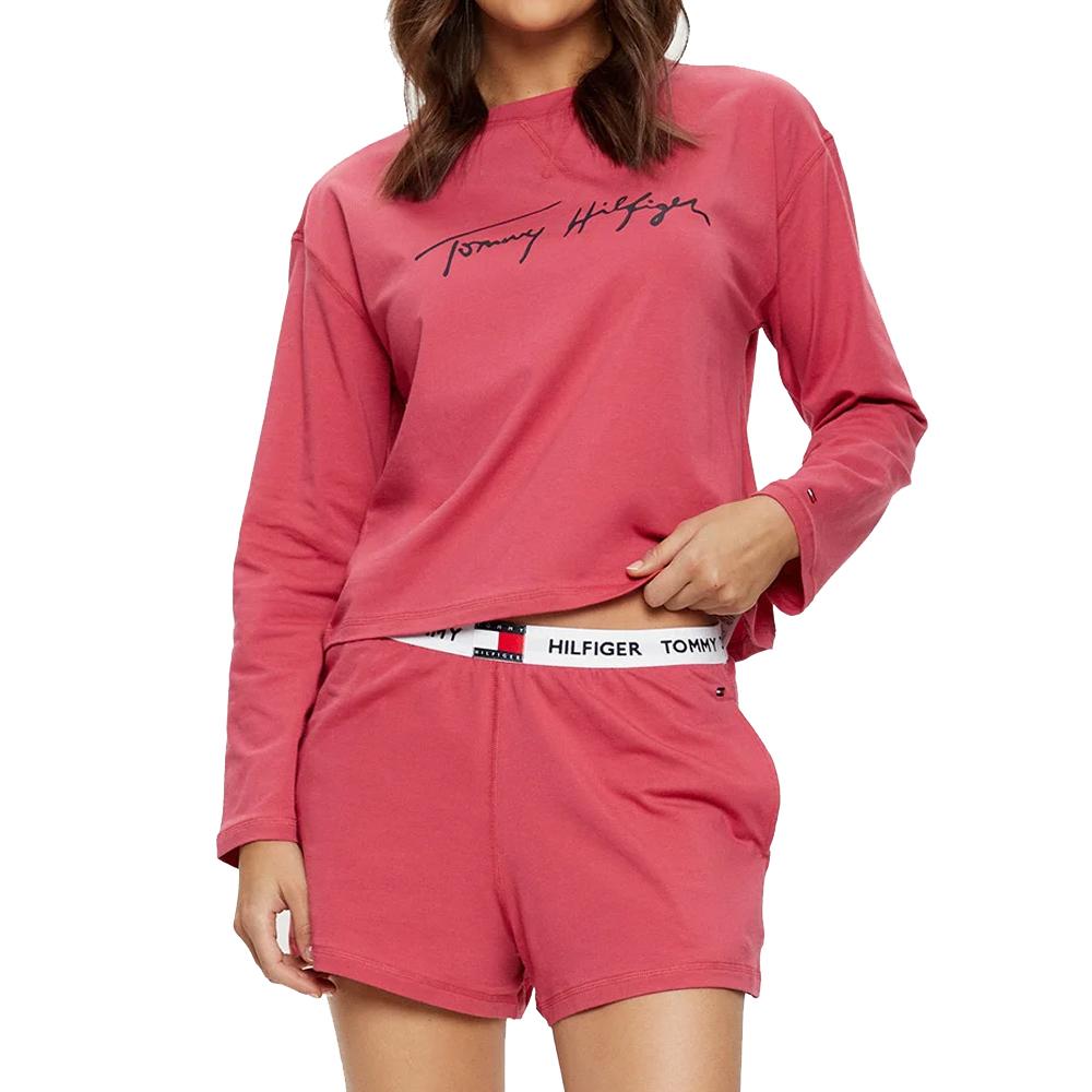 Pyjama Rose Femme Tommy Hilfiger Set pas cher