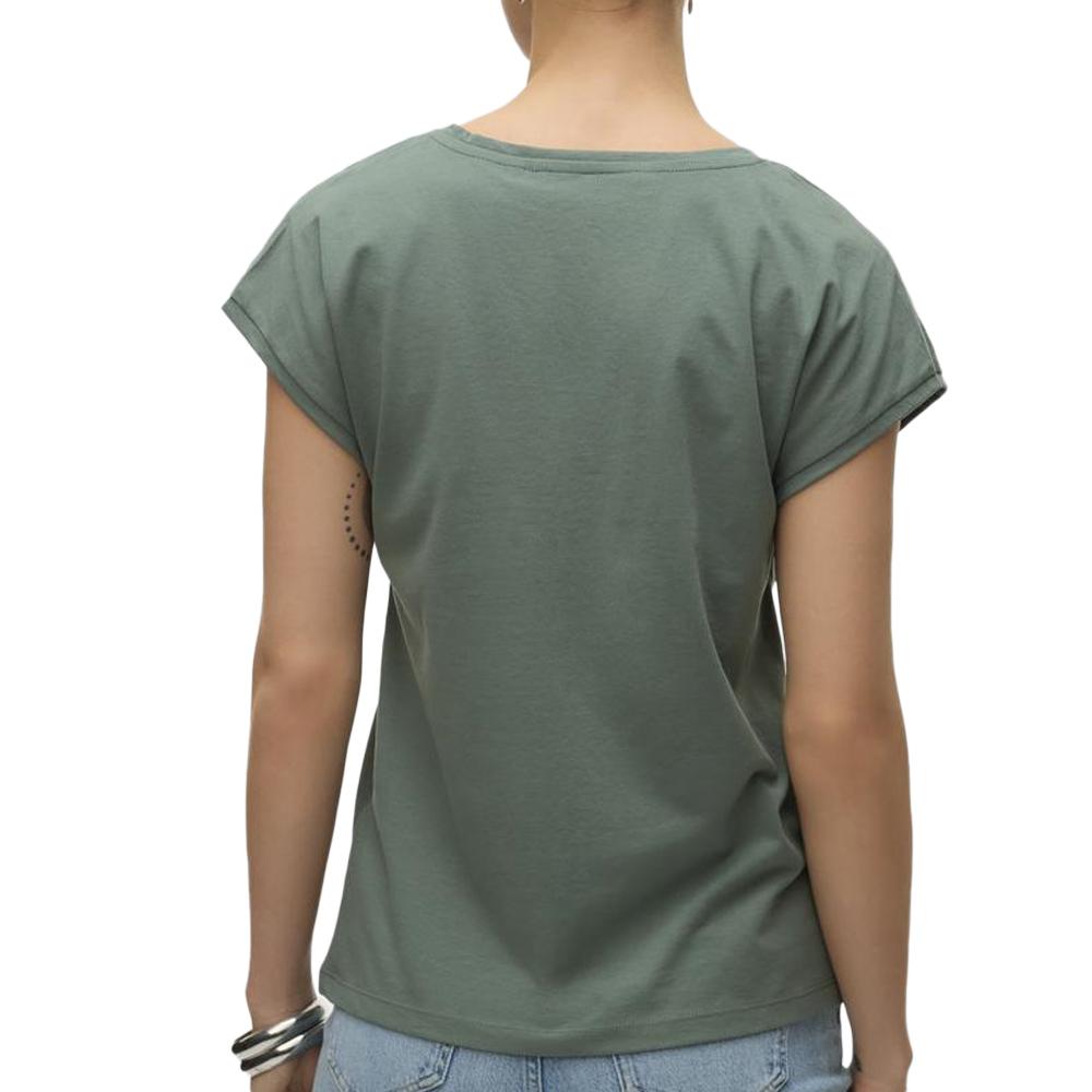 T-Shirt Vert Femme Vero Moda Dubarry vue 2