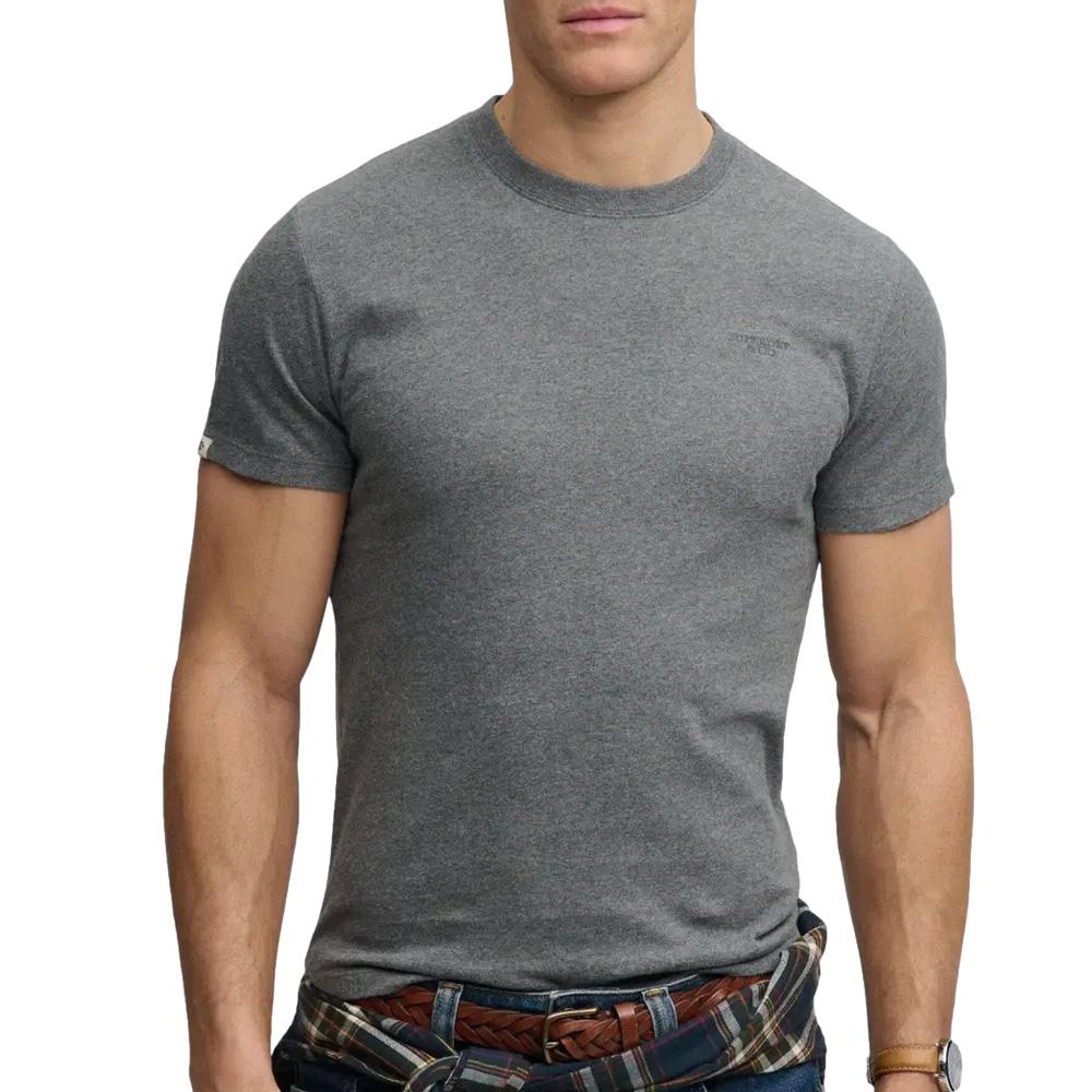 T-Shirt Gris Clair Homme Superdry Essential pas cher