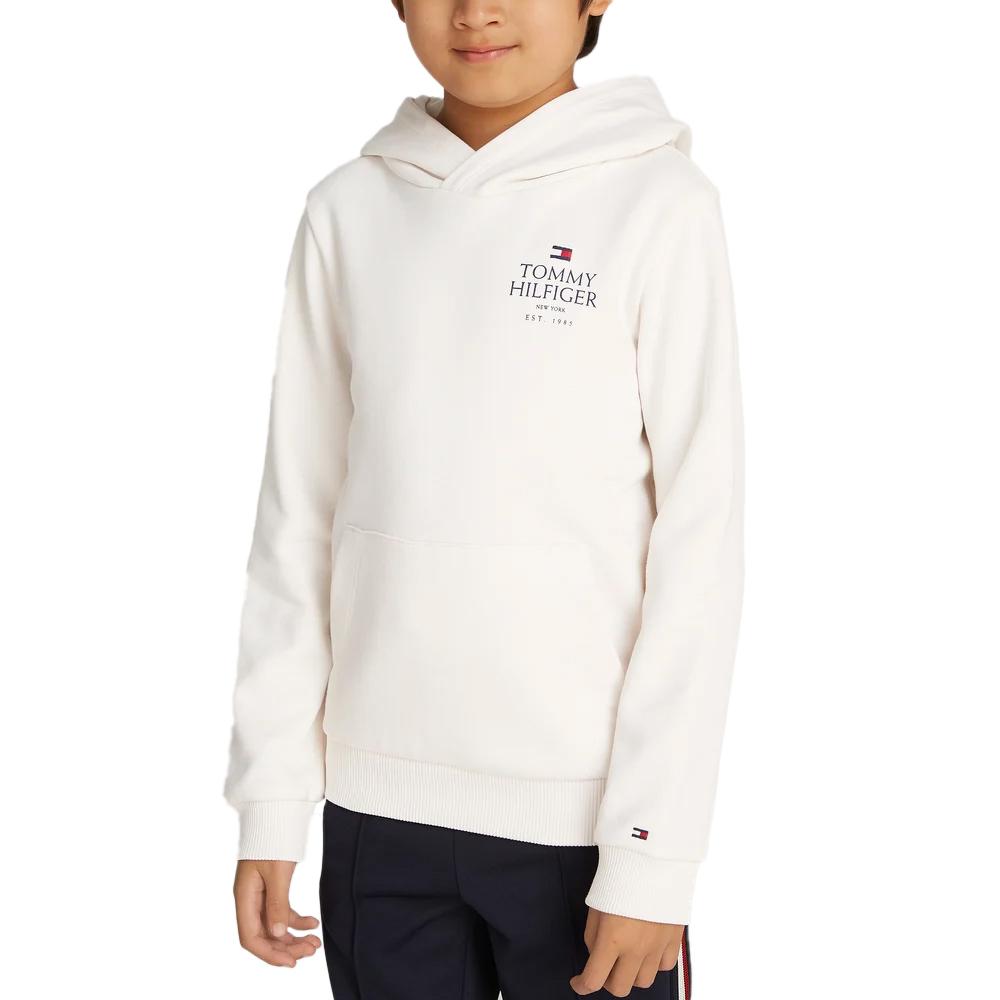 Sweat Blanc Garçon Tommy Hilfiger Puff pas cher