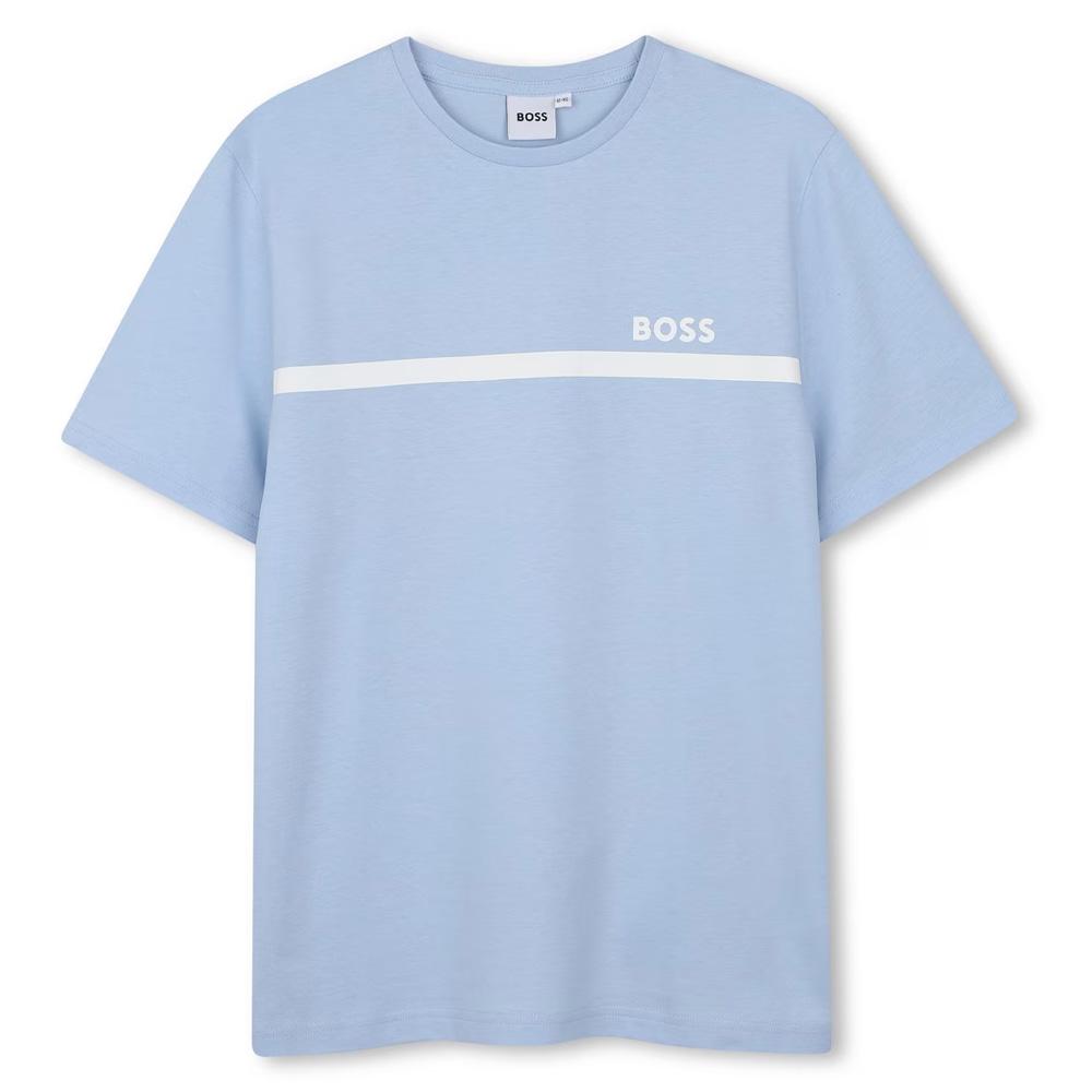Blaues T-Shirt für Jungen von Hugo Boss J52727 günstig