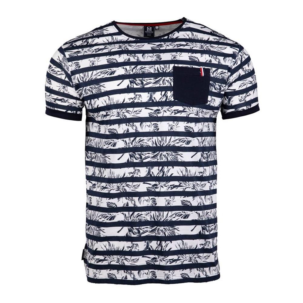 T-shirt Noir/Blanc Homme La Maison Blaggio Mauricio pas cher