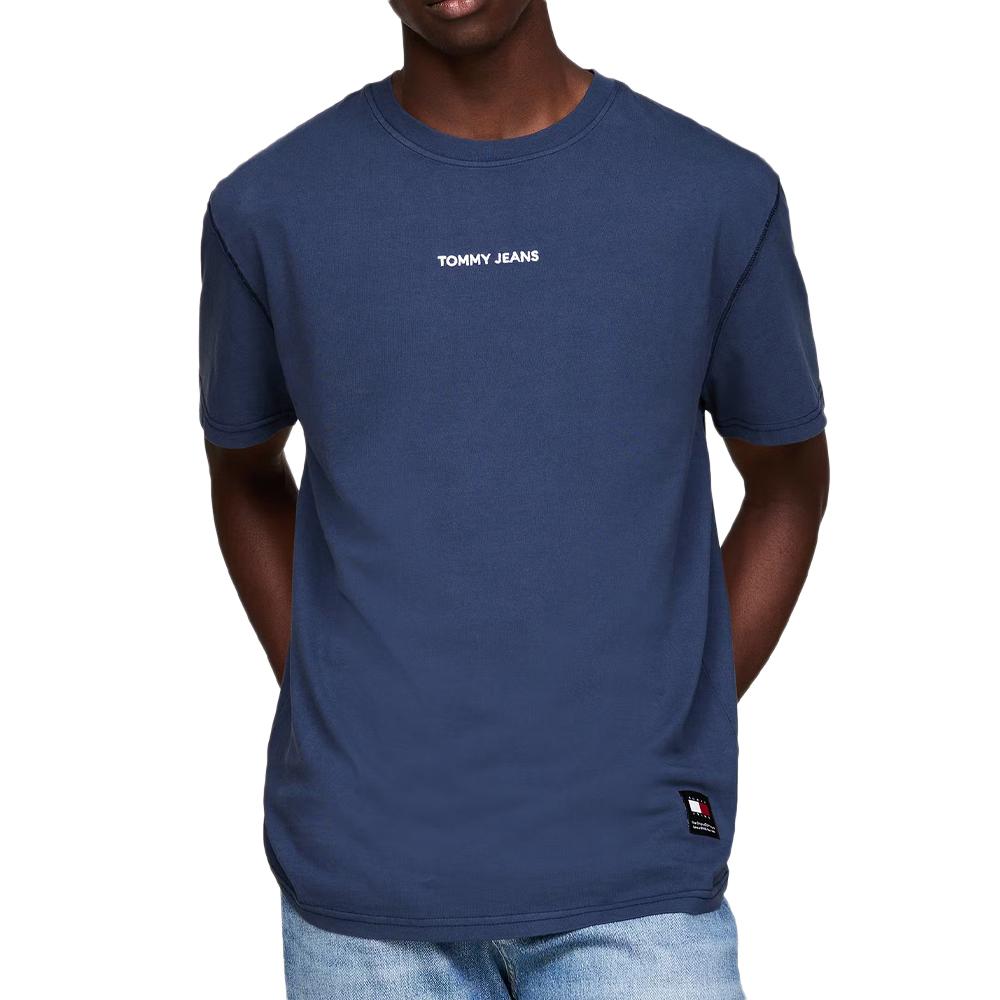 T-shirt Marine Homme Tommy Jeans Reg Gd pas cher