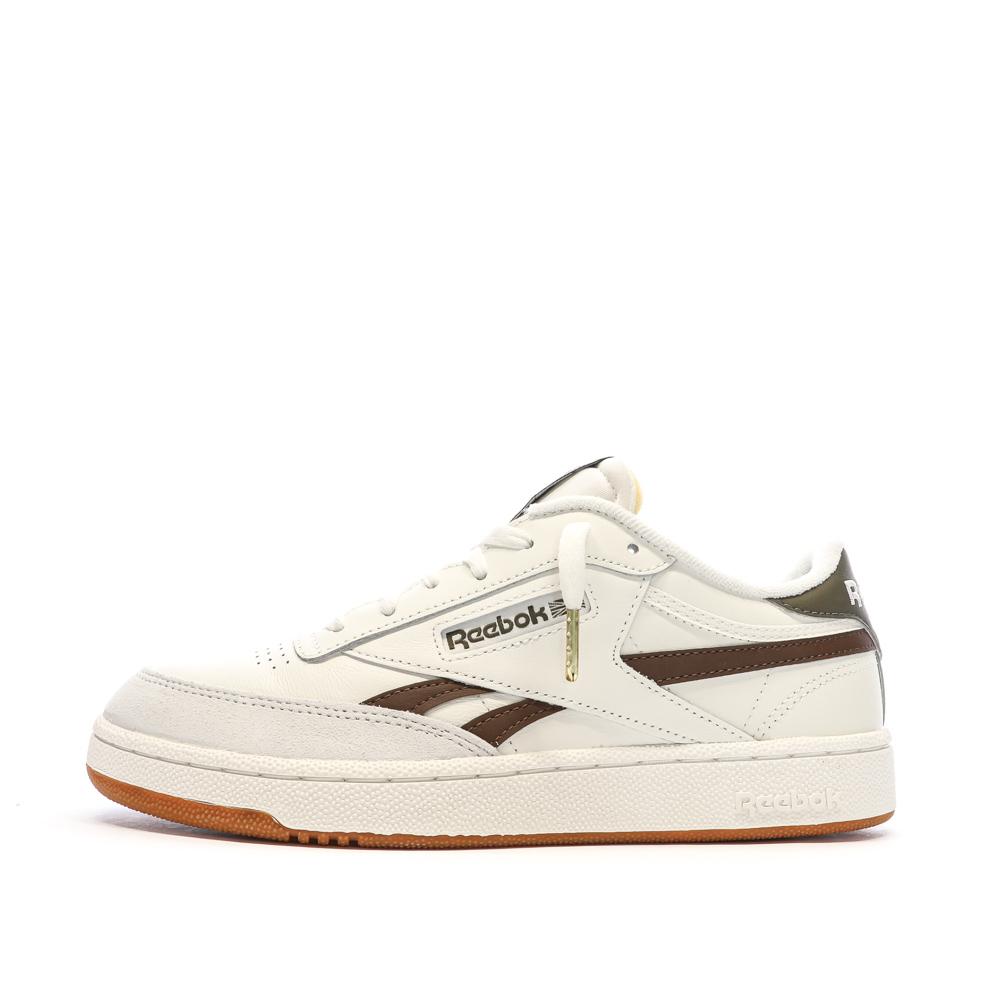 Baskets Ecru/Marron Homme Reebok Club C Revenge pas cher