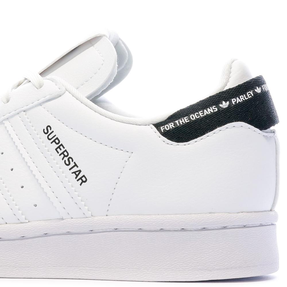 Baskets Blanches Femme Adidas Superstar J vue 7