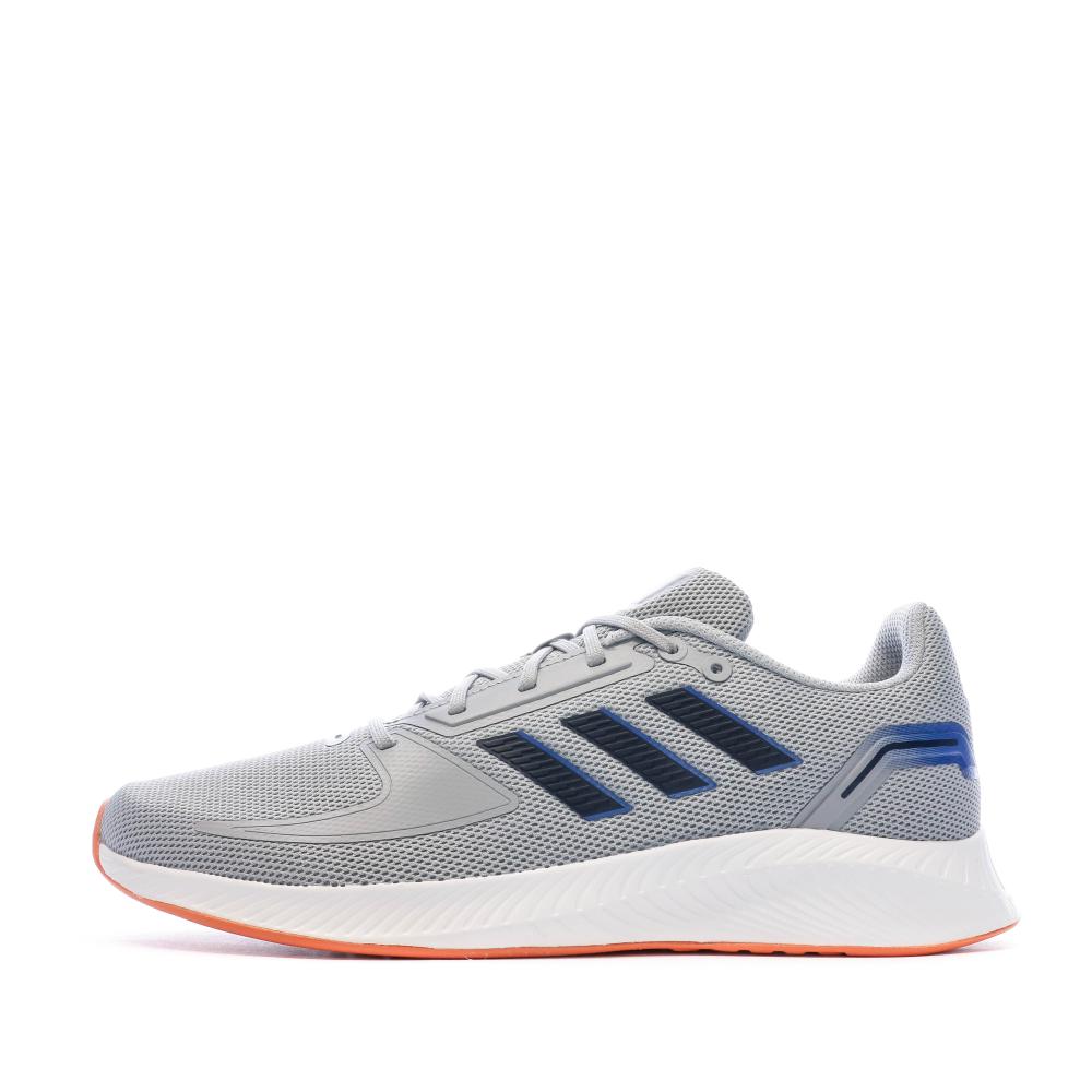 Chaussures de running Gris/Bleu Homme Adidas Runfalcon 2.0 pas cher