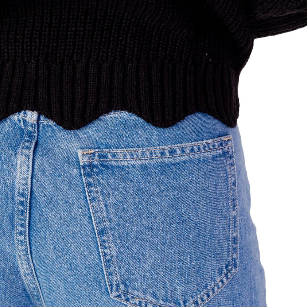 Pull Noir Femme JDY Scallop Edge vue 3