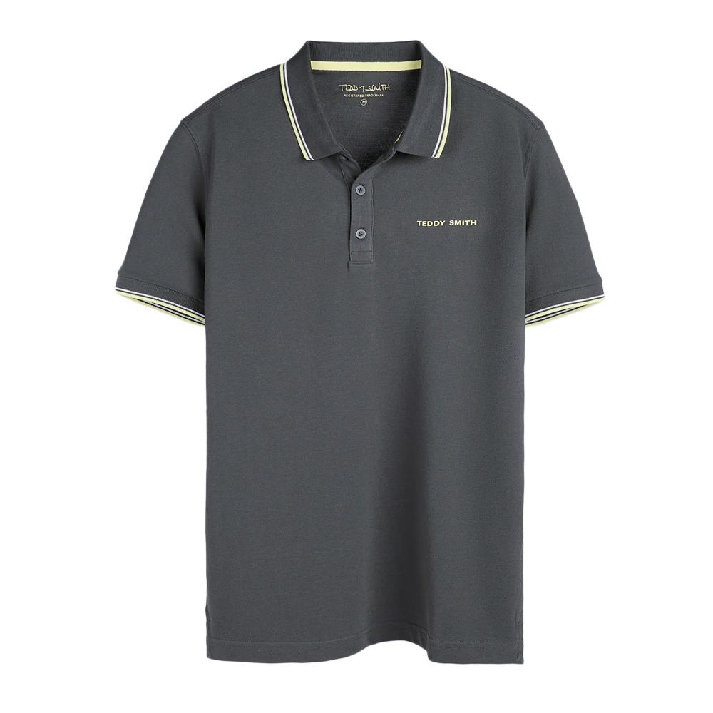 Polo Gris Foncé Homme Teddy Smith Pasian 2 pas cher