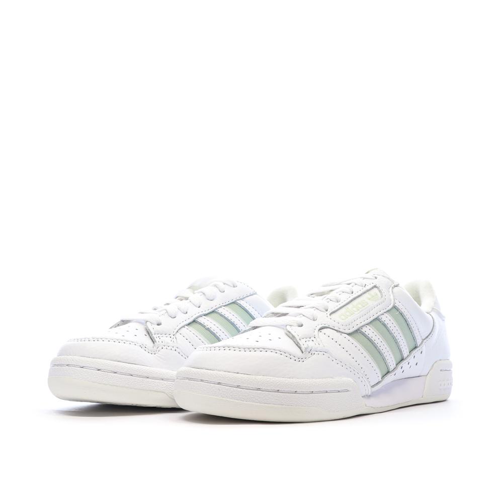 Baskets Blanc/Vert Femme Adidas Continental 80 Stripes vue 6
