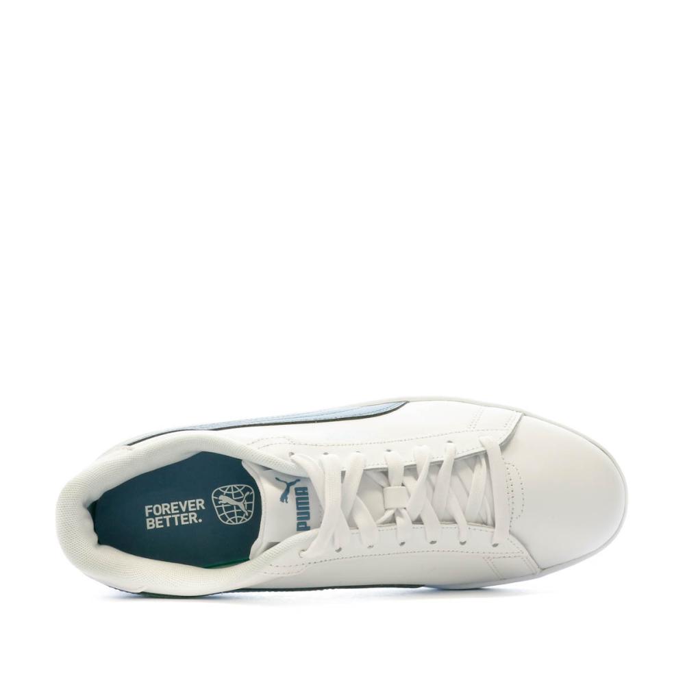 Baskets Blanches/Bleu Homme Puma Smash 3.0 vue 4