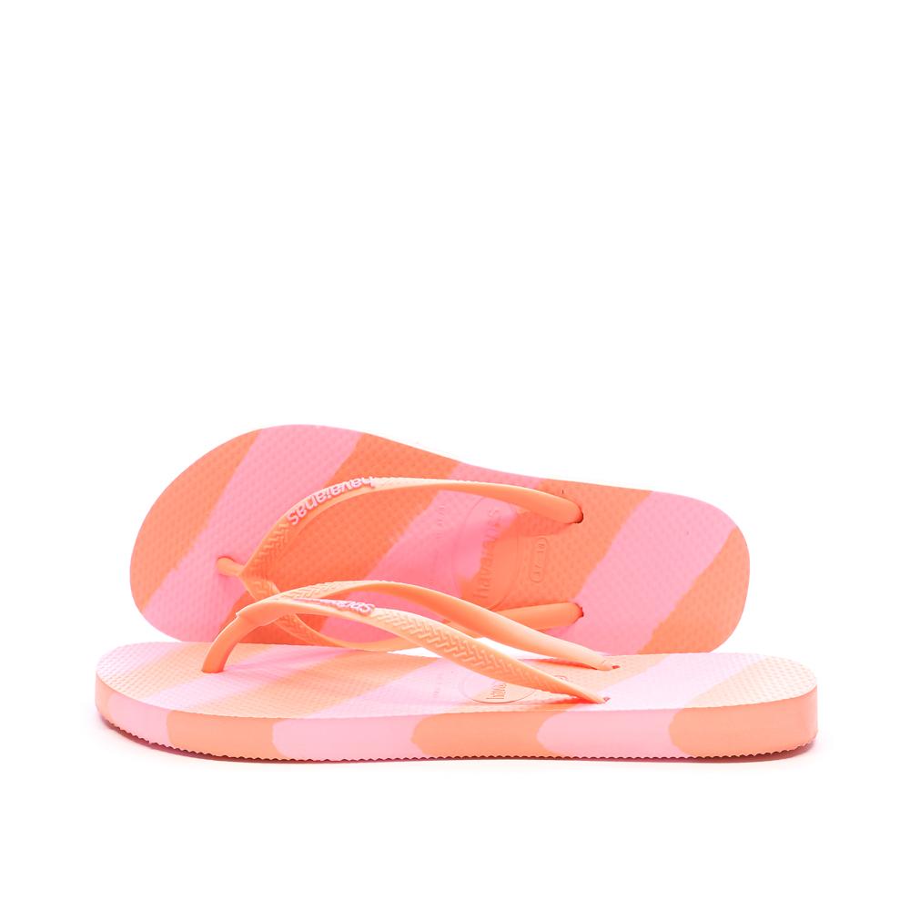 Tongs Rose/Orange Femme Havaianas Infrad pas cher