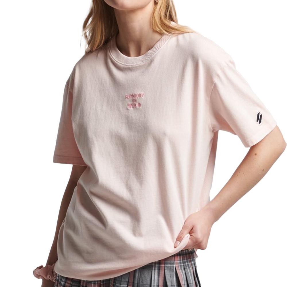 T-shirt Rose Femme Superdry Garment Dye pas cher