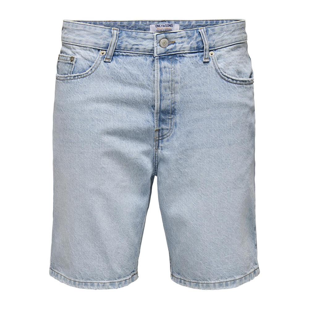 Blaue Jeans-Shorts für Herren von Only & Sons, Modell „Onsedge“ Ansicht 2